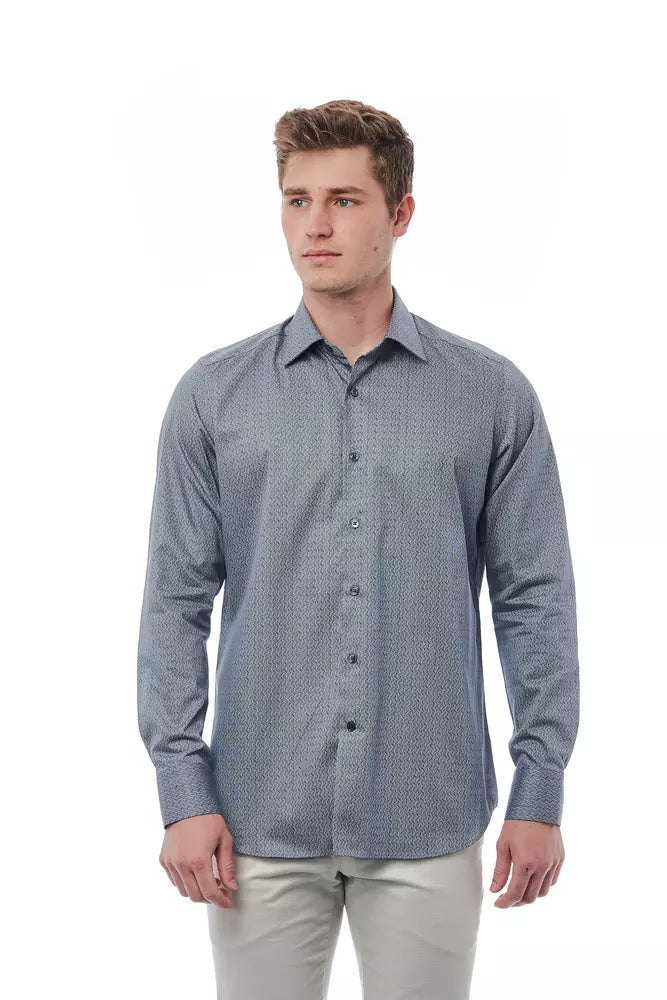 Bagutta Black Cotton Men Shirt | Regal Royce