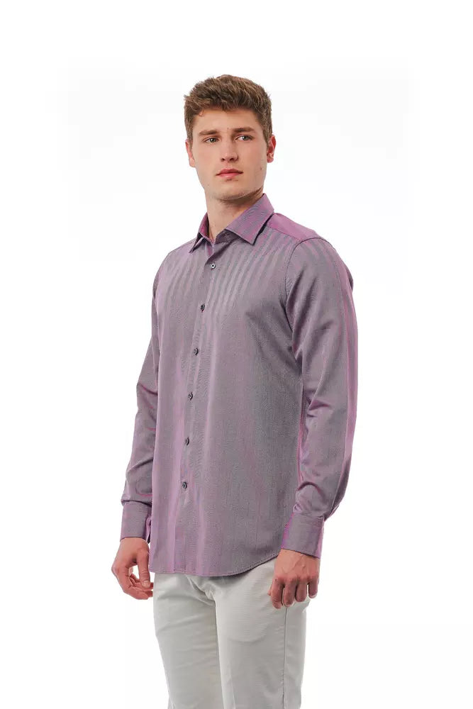 Bagutta Burgundy Cotton Men Shirt | Regal Royce