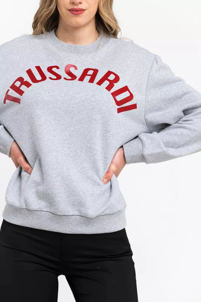 Trussardi Gray Cotton Women Sweatshirt | Regal Royce