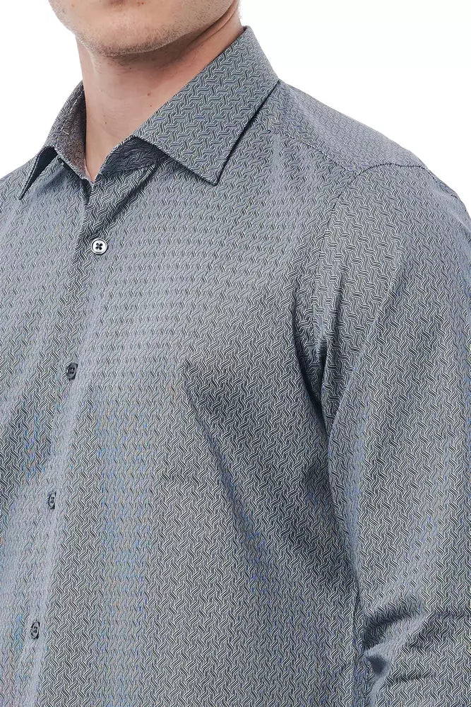 Bagutta Black Cotton Men Shirt | Regal Royce