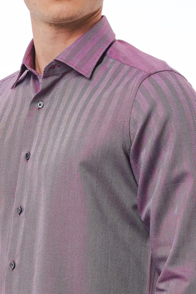 Bagutta Burgundy Cotton Men Shirt | Regal Royce