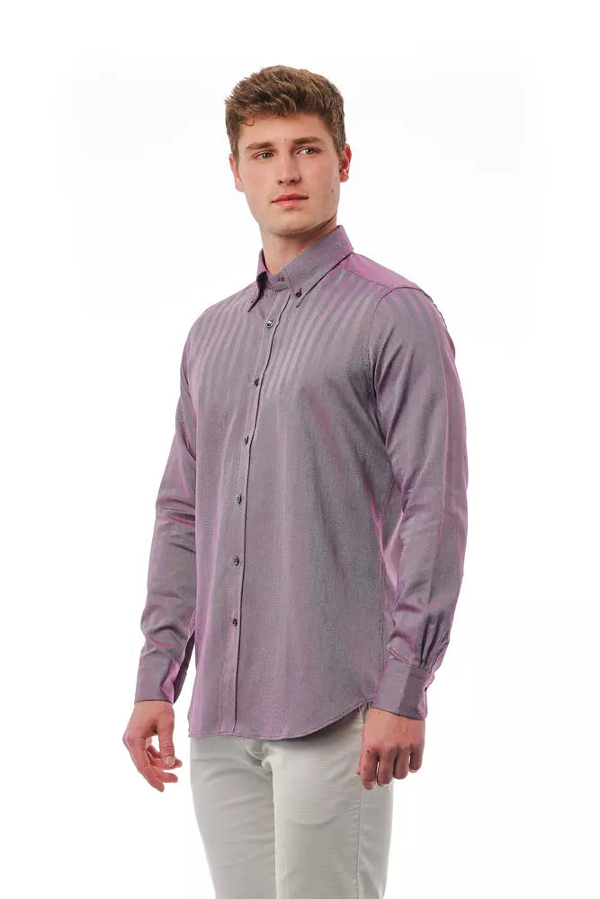 Bagutta Burgundy Cotton Men Shirt | Regal Royce