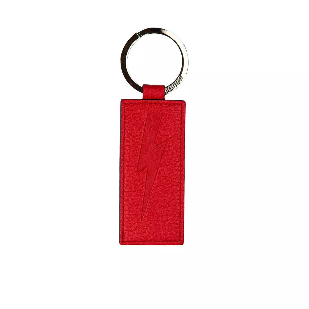 Neil Barrett Red Leather Men Keychain | Regal Royce