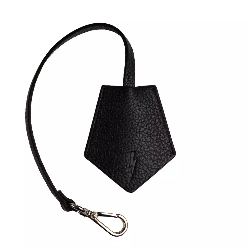 Neil Barrett Black Leather Men Keychain | Regal Royce
