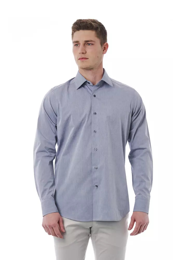 Bagutta Gray Cotton Men Shirt | Regal Royce