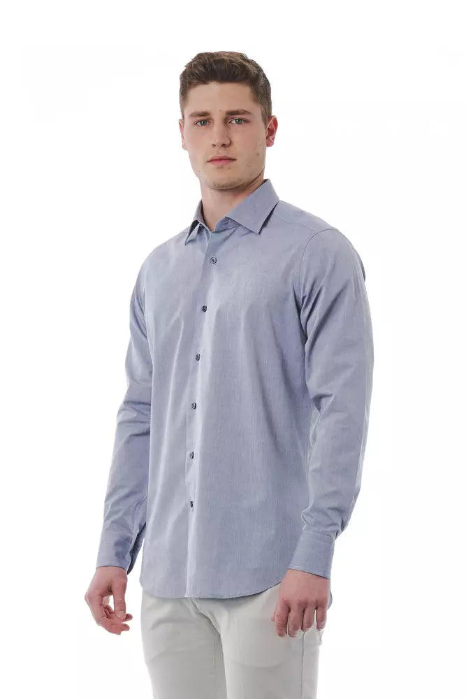 Bagutta Gray Cotton Men Shirt | Regal Royce