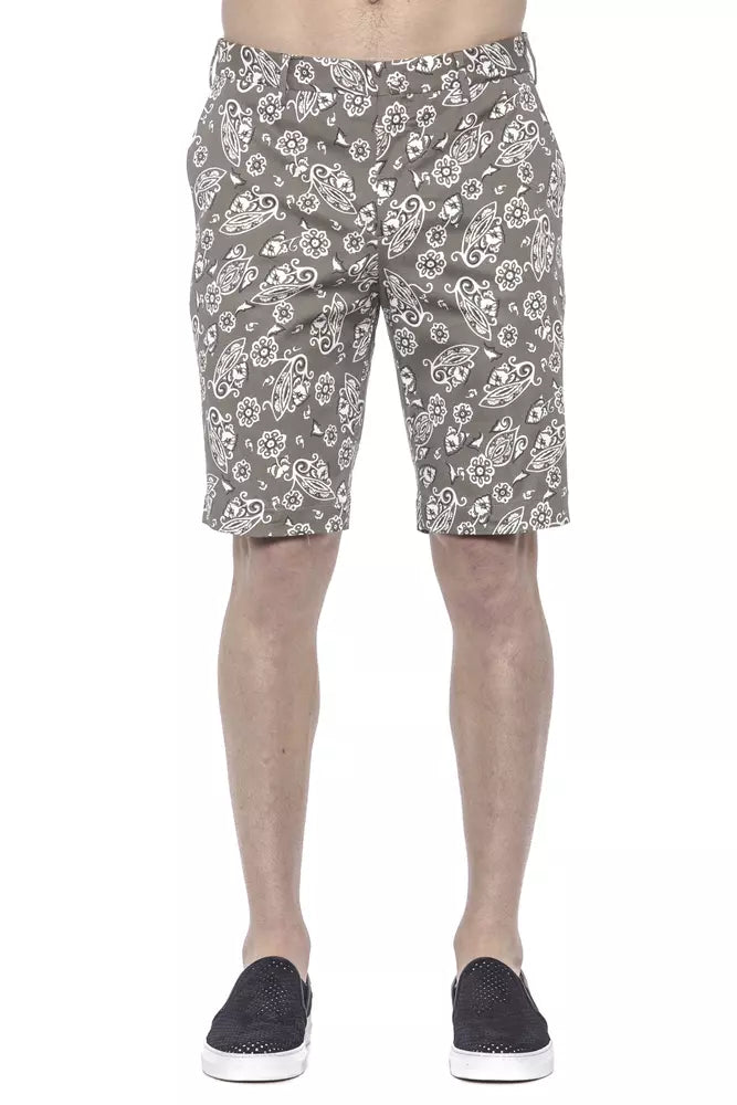 PT Torino Green Cotton Men Bermuda Short | Regal Royce