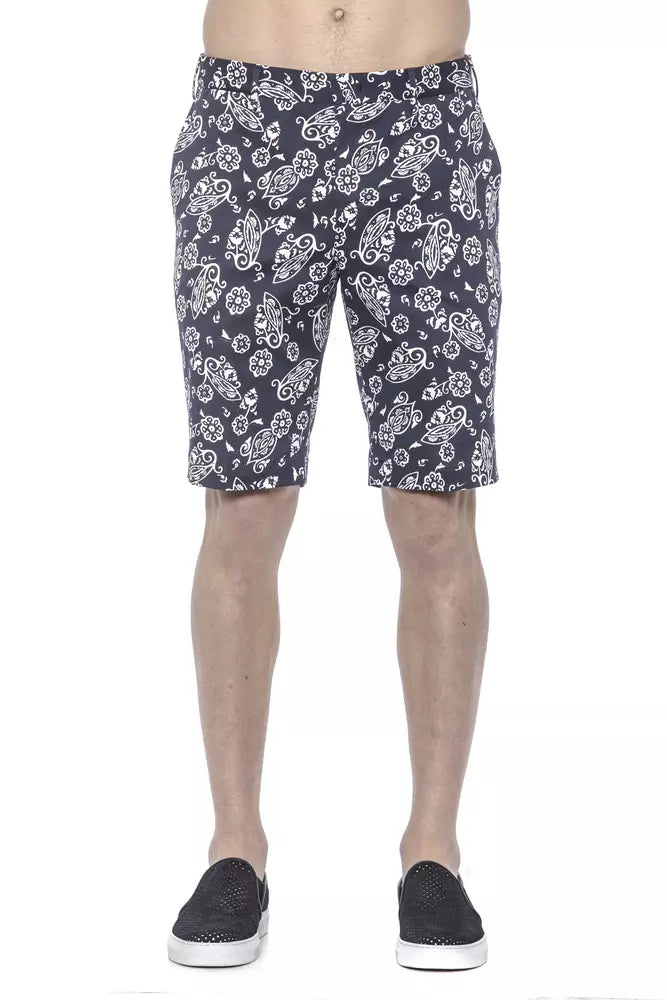 PT Torino Blue Cotton Men's Bermuda Shorts | Regal Royce