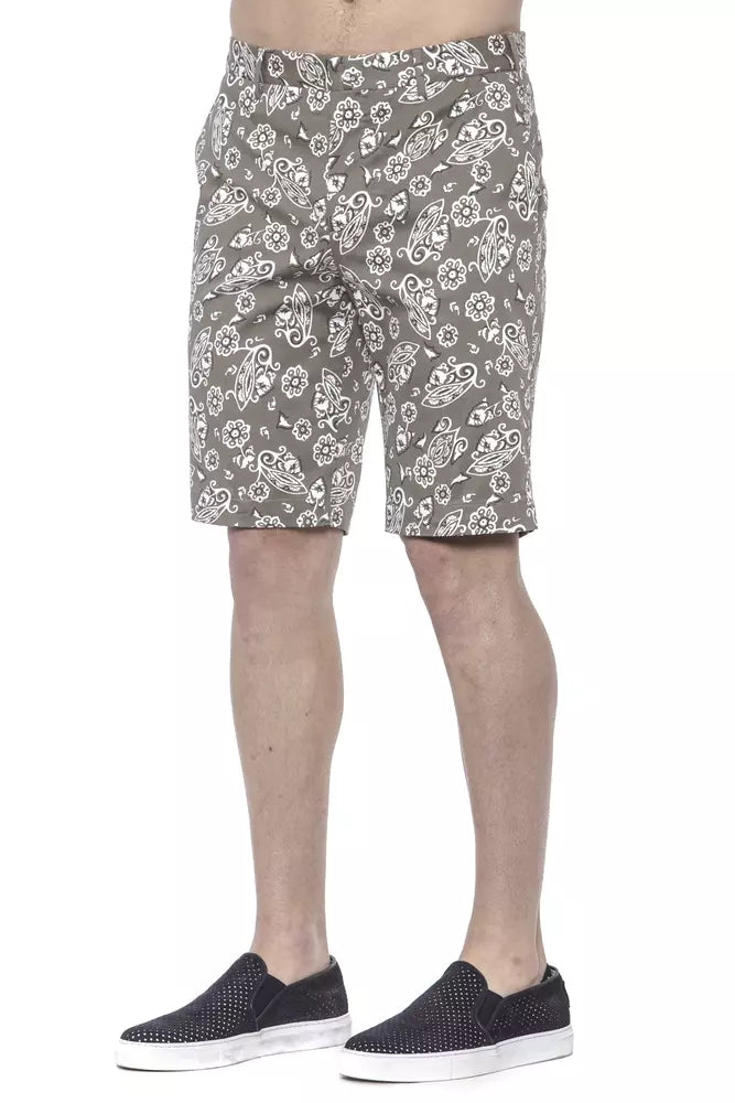 PT Torino Green Cotton Men Bermuda Short | Regal Royce