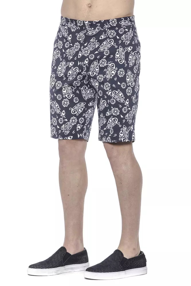 PT Torino Blue Cotton Men's Bermuda Shorts | Regal Royce
