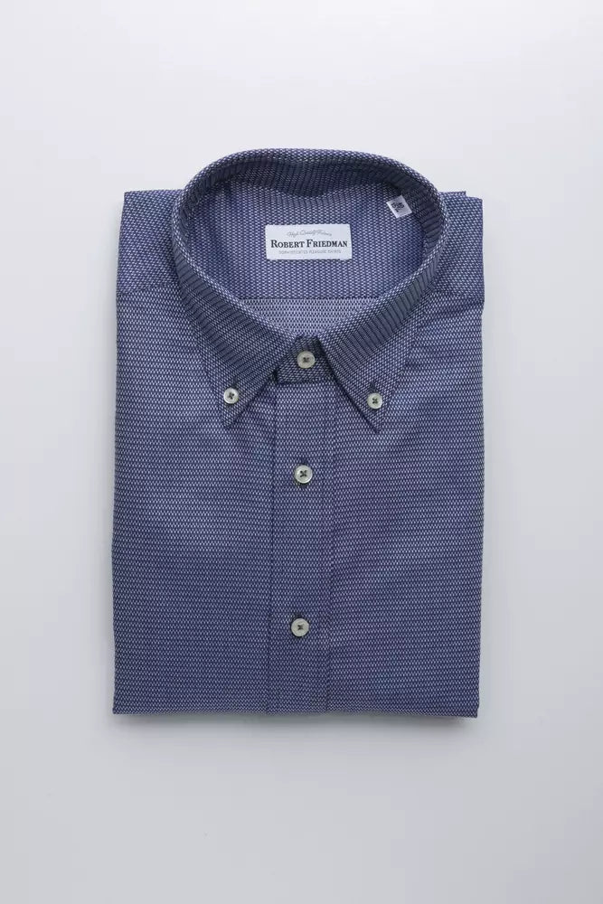 Robert Friedman Blue Cotton Shirt
