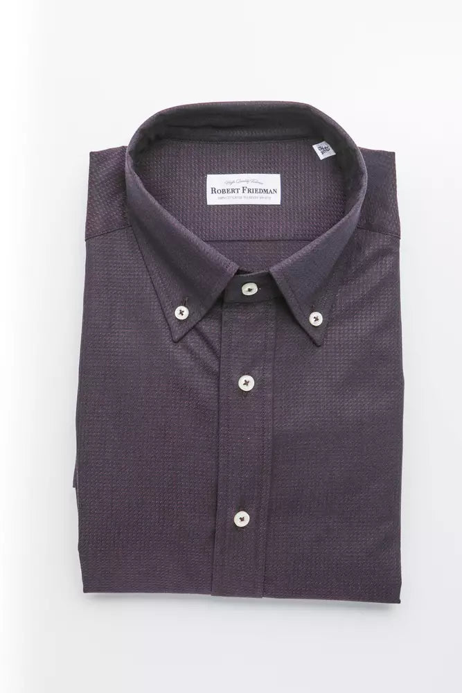 Robert Friedman Black Cotton Men's Shirt | Regal Royce