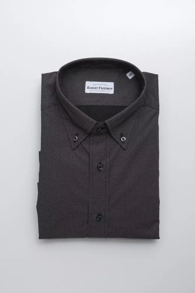 Robert Friedman Black Cotton Men's Shirt | Regal Royce