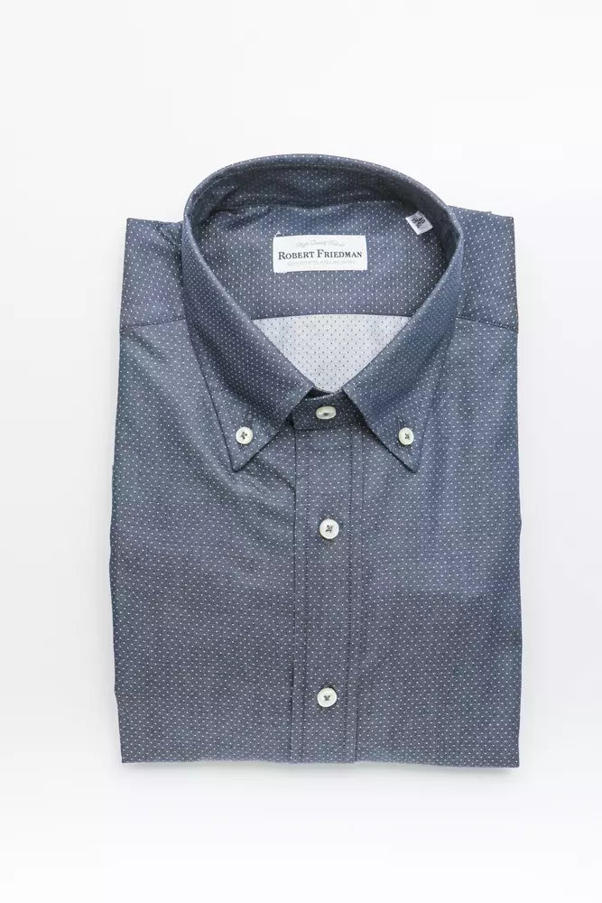 Robert Friedman Blue Cotton Men's Shirt | Regal Royce