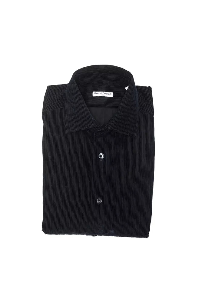 Robert Friedman Black Cotton Men's Shirt | Regal Royce