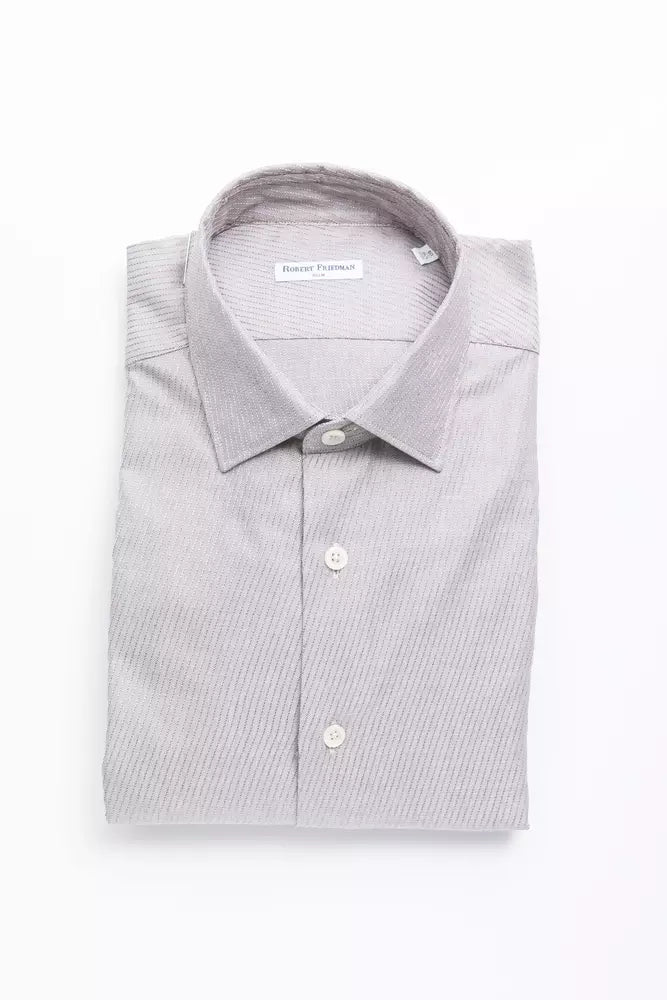 Robert Friedman Beige Cotton Men Shirt | Regal Royce