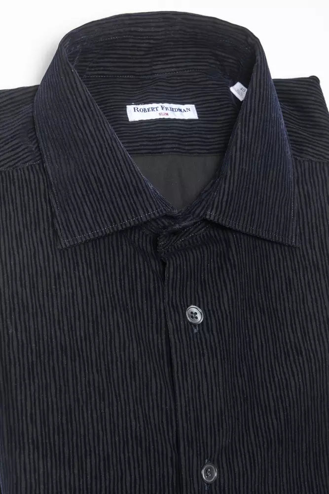 Robert Friedman Black Cotton Men's Shirt | Regal Royce