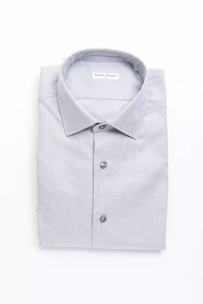 Robert Friedman Beige Cotton Men Shirt | Regal Royce
