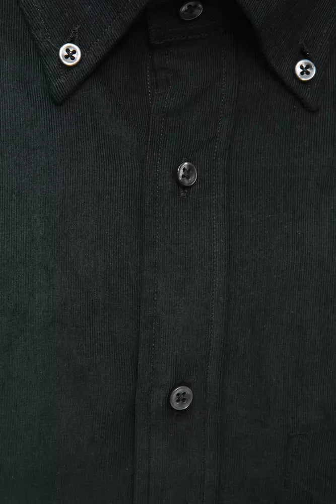 Robert Friedman Black Cotton Men Shirt | Regal Royce