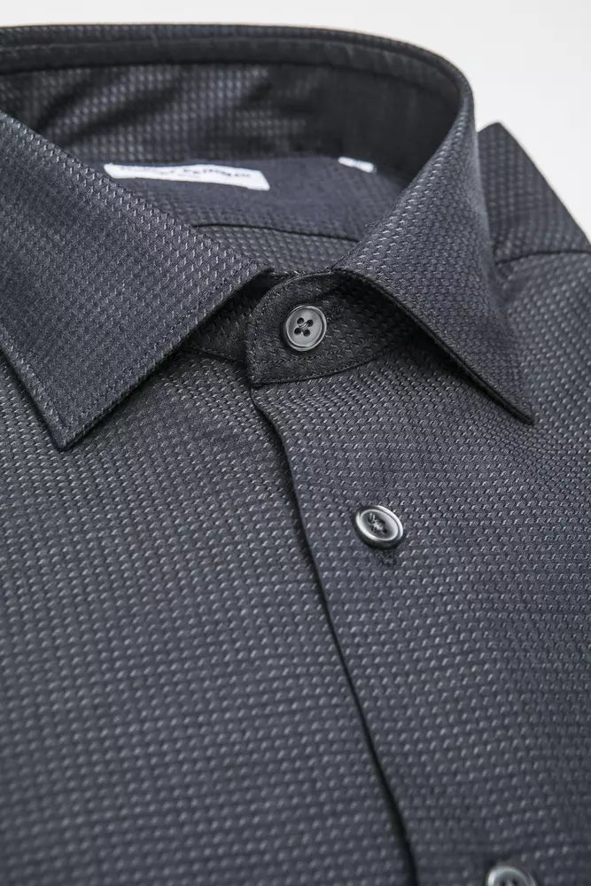 Robert Friedman Black Cotton Men's Shirt | Regal Royce