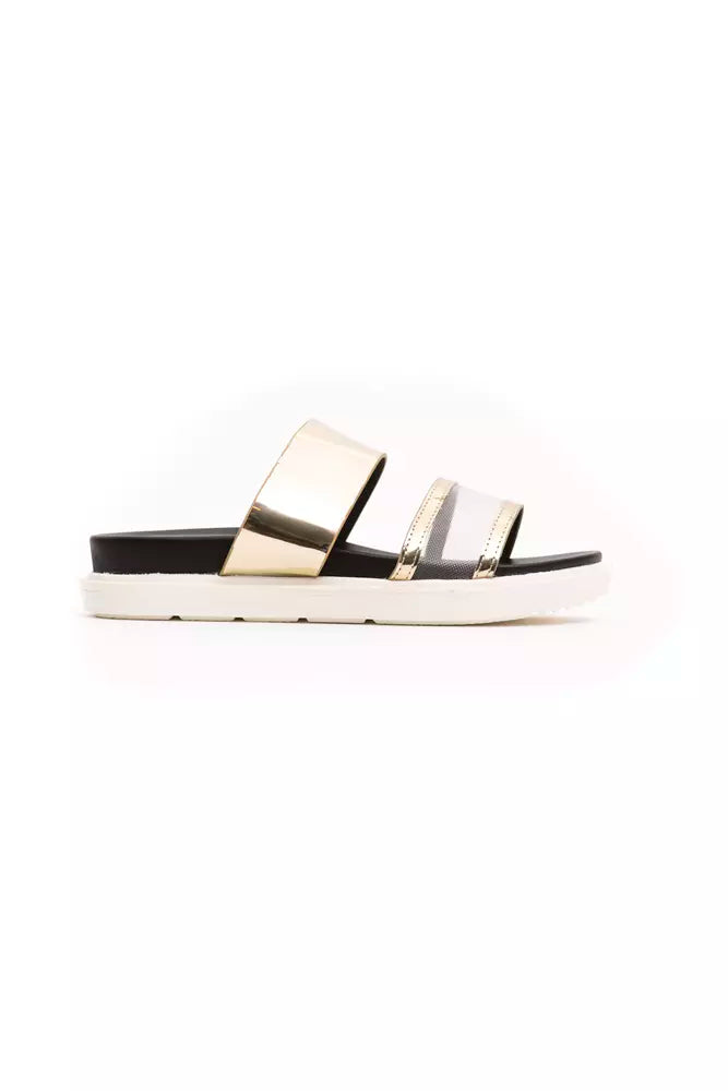 Péché Originel Gold Polyethylene Women Sandal | Regal Royce