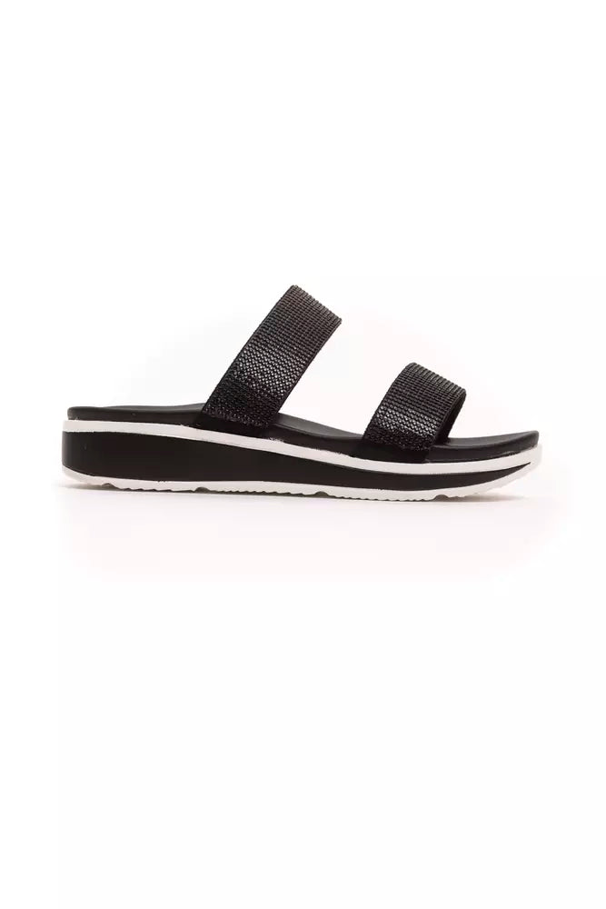Péché Originel Black Textile Sandal | Regal Royce