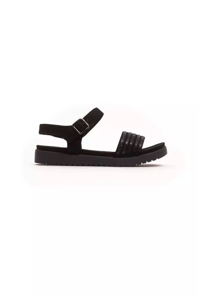 Péché Originel Black Textile Women Sandal | Regal Royce