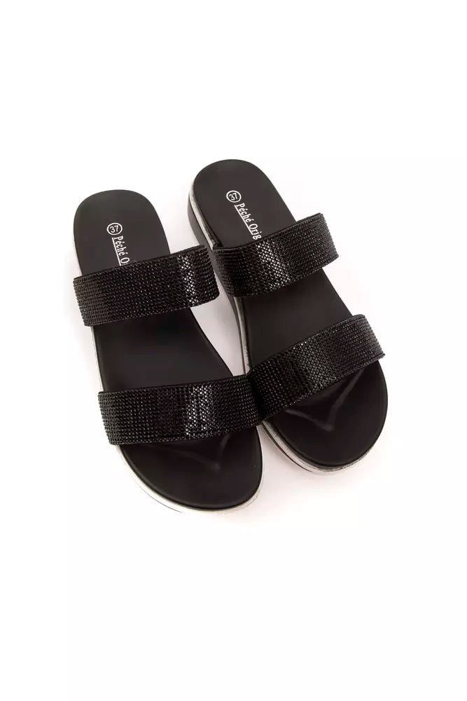 Péché Originel Black Textile Sandal | Regal Royce