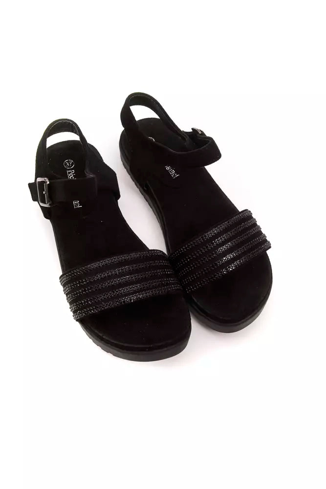 Péché Originel Black Textile Women Sandal | Regal Royce