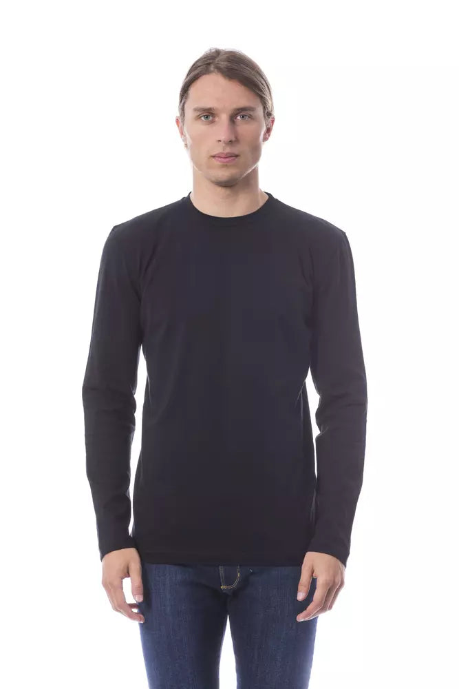Verri Black Cotton Men T-Shirt | Regal Royce