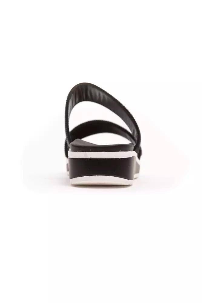 Péché Originel Black Textile Sandal | Regal Royce