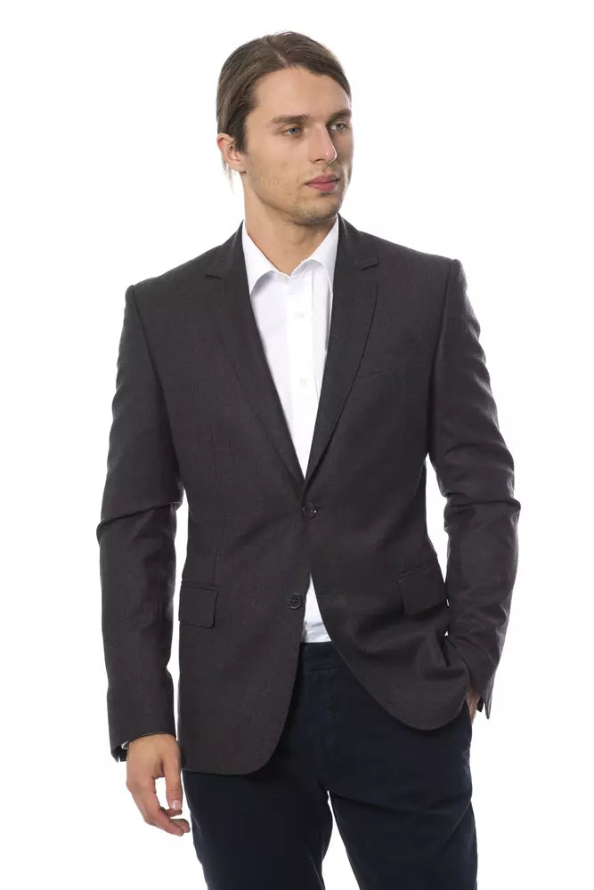 Verri Gray Wool Men Blazer | Regal Royce