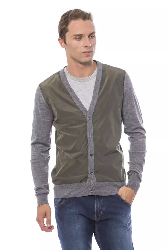 Verri Gray Wool Men's Cardigan | Regal Royce