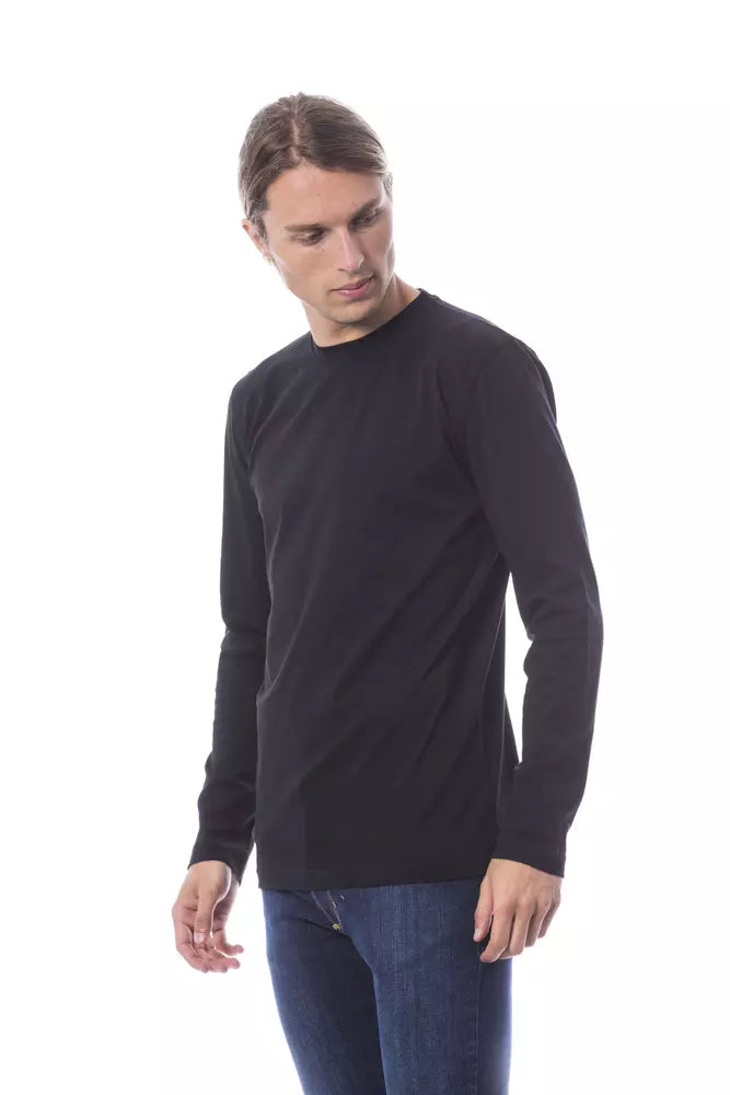 Verri Black Cotton Men T-Shirt | Regal Royce