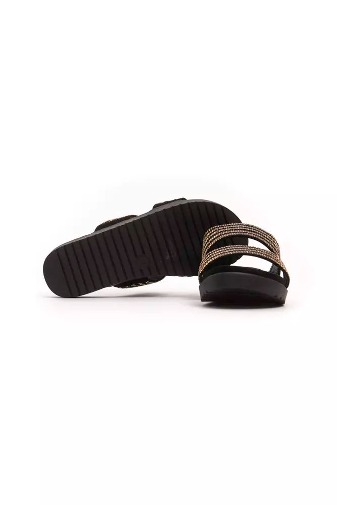 Péché Originel Gold Textile Women Sandal | Regal Royce