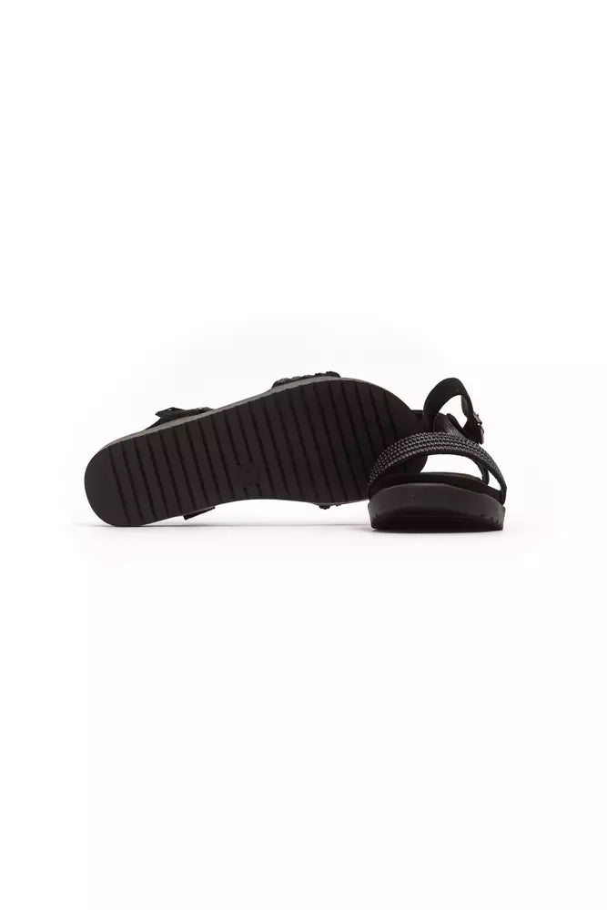 Péché Originel Black Textile Women Sandal | Regal Royce