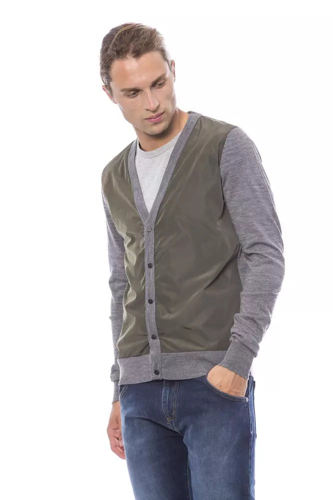 Verri Gray Wool Men's Cardigan | Regal Royce