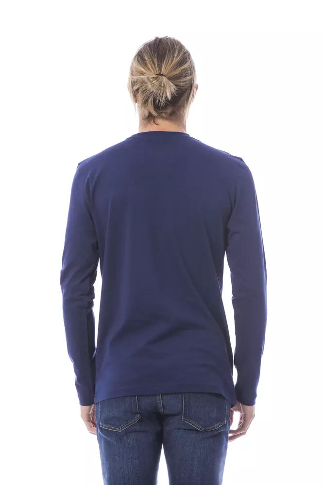 Verri Blue Cotton Men T-Shirt | Regal Royce