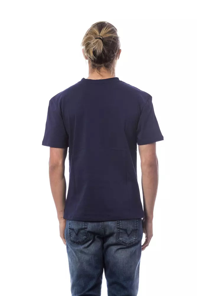 Verri Blue Cotton Men T-Shirt | Regal Royce