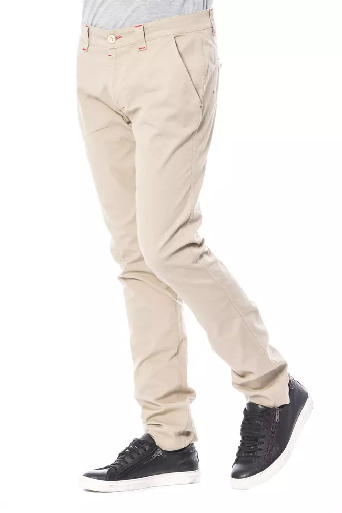 Verri Beige Cotton Men Chino Pant | Regal Royce