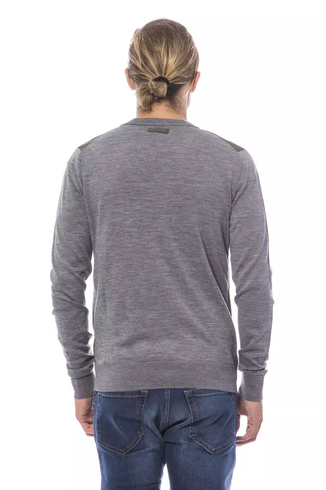 Verri Gray Wool Men's Cardigan | Regal Royce