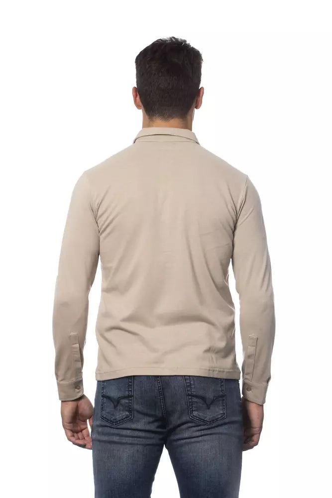 Verri Beige Cotton Men Shirt | Regal Royce