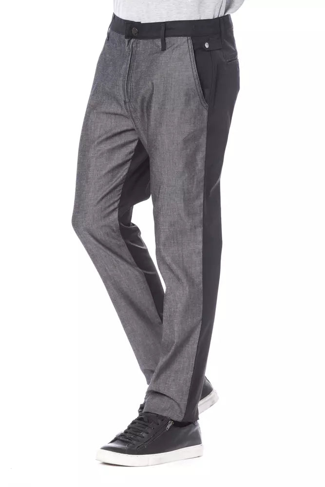 Verri Black Cotton Men's Pant | Regal Royce