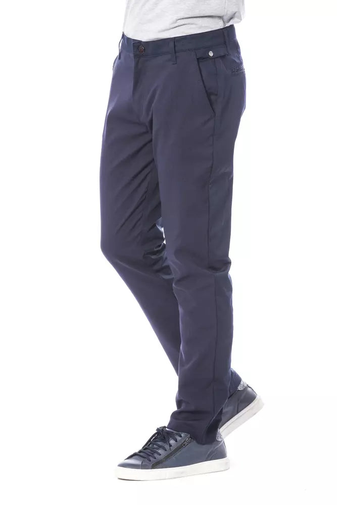 Verri Blue Polyester Men Pant | Regal Royce