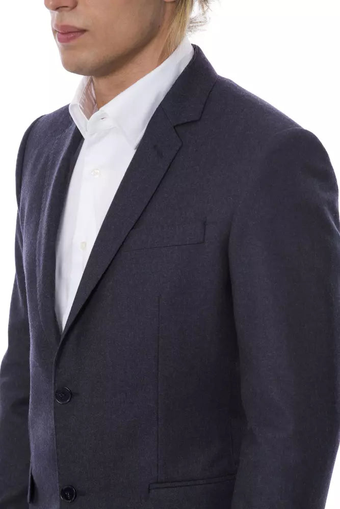 Verri Blue Wool Men's Blazer | Regal Royce