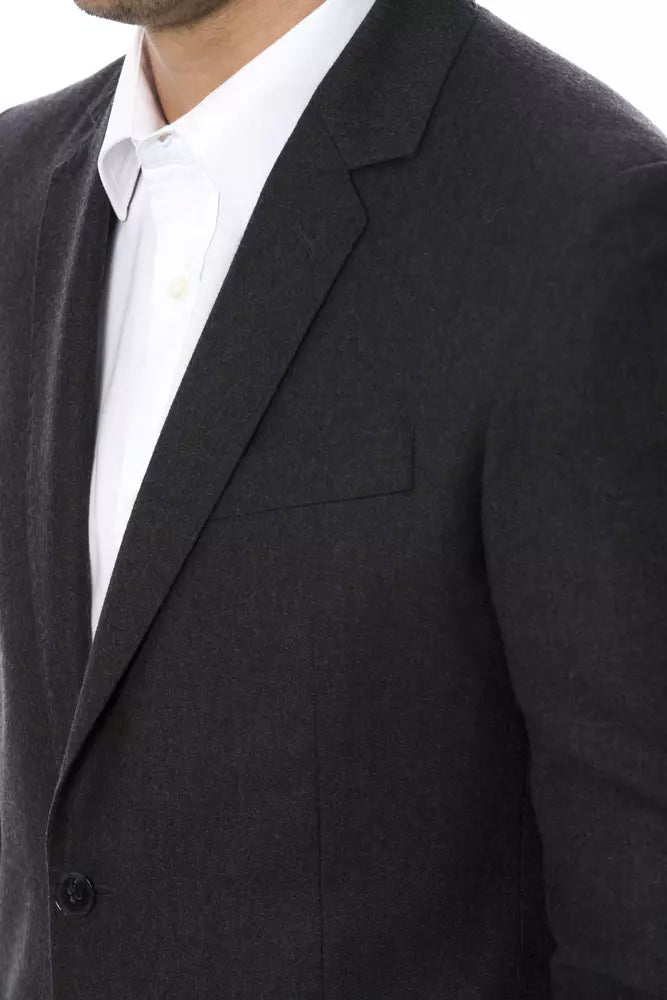 Verri Gray Wool Men Blazer | Regal Royce