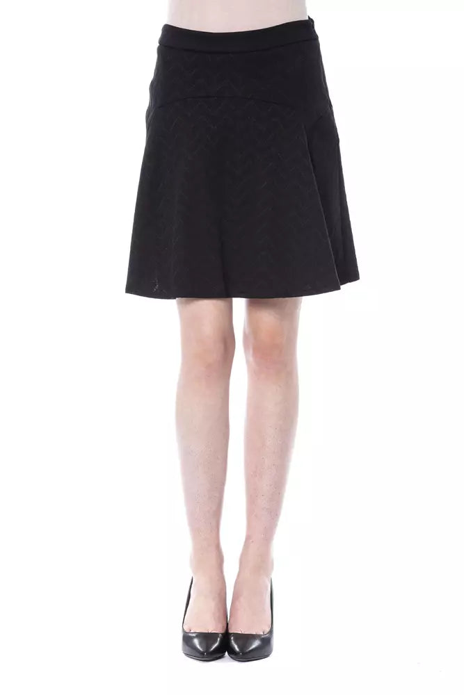 BYBLOS Black Polyester Women Skirt | Regal Royce