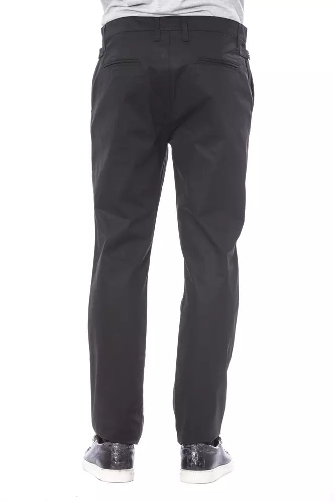 Verri Black Cotton Men's Pant | Regal Royce