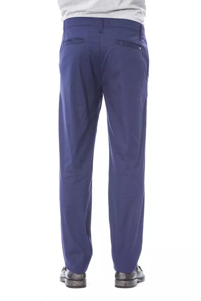 Verri Blue Cotton Men's Chino Pant | Regal Royce