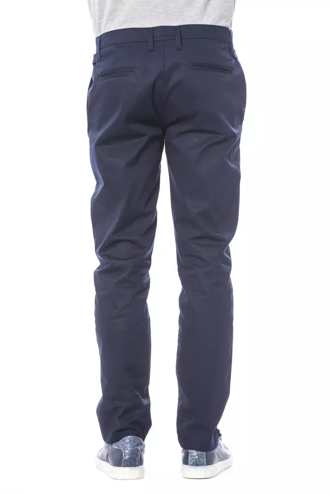 Verri Blue Polyester Men Pant | Regal Royce